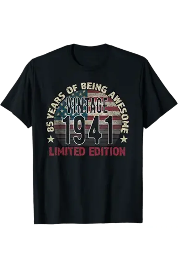 Vesco 85th Birthday Gift Men Vintage Born 1941 Turning 85 Year Old T-Shirt