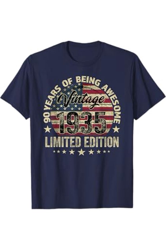 Vesco 90 Years Old Born 1935 Vintage 90th birthday T-Shirt