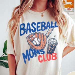 Vesco Baseball Moms Club T-Shirt, Gameday Doodle Baseball Tee, Trendy Women'S Baseball Shirt, Sports Mom Shirt, Game Day Tee