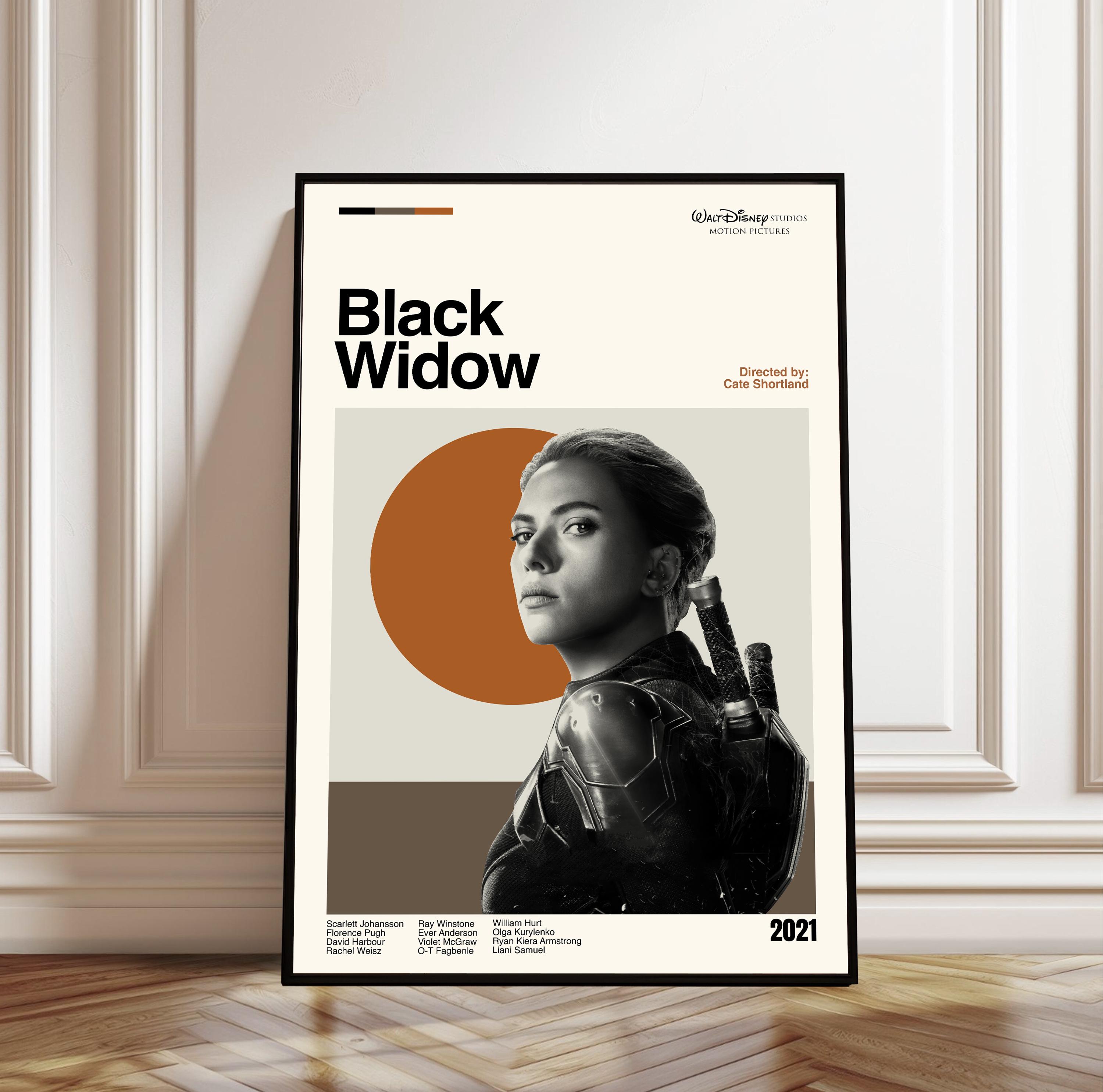 Vesco Black Widow Poster - Movie Poster - Midcentury Modern Art ... - Widow Minimalist Art Exhibits