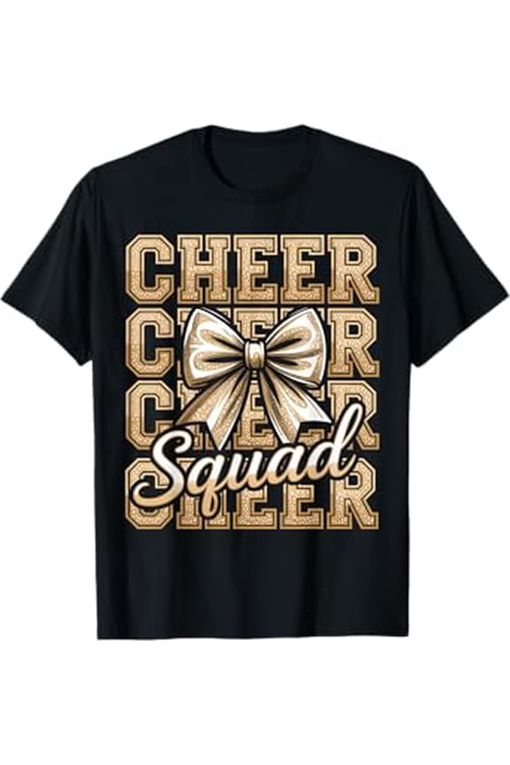 Vesco Cheer Squad Gold Funny Sport Cheerleader Cheerleading Team T-Shirt
