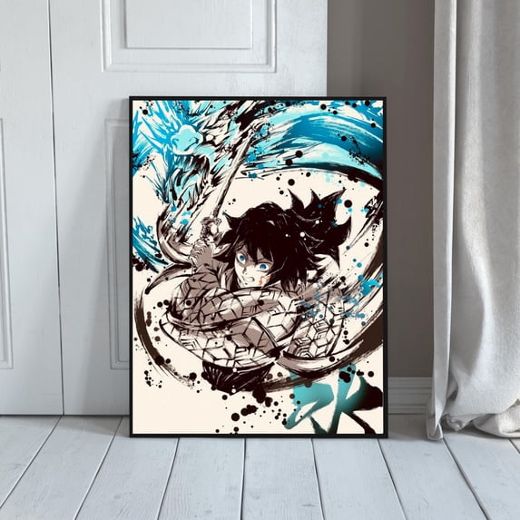 Vesco Demon Slayer Giyu Tomioka Water Dragon Poster – Kimetsu No Yaiba ...