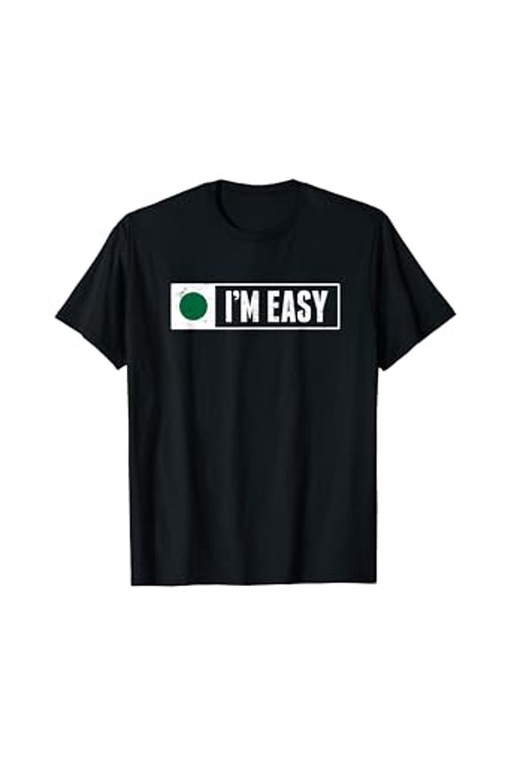 Vesco Funny I'm Easy Snowboard Ski Mountain Sign Retro Vintage T-Shirt