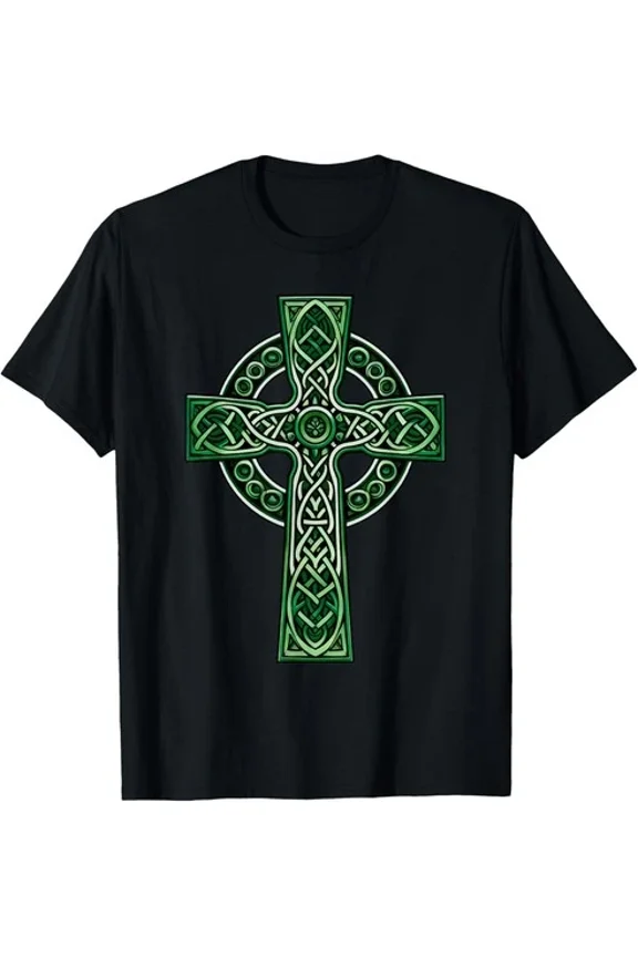 Irish Celtic Cross Knot Christian Holy Trinity Scottish Celt Unisex T-Shirt
