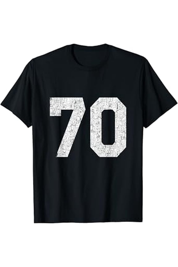 Vesco Jersey Uniform Number #70 Athletic Style Sports Graphic T-Shirt