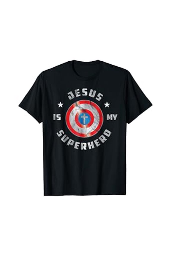 Vesco Jesus is My Superhero Fun Christian Religious T-Shirt