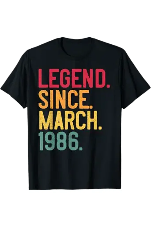 Vesco Legend Since March 1986 40 Years Old 40th Birthday - Vintage T-Shirt