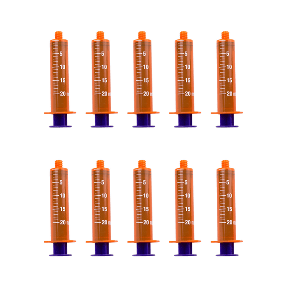 Vesco Medical ENFit Amber Syringes 20ml - Pack of 10