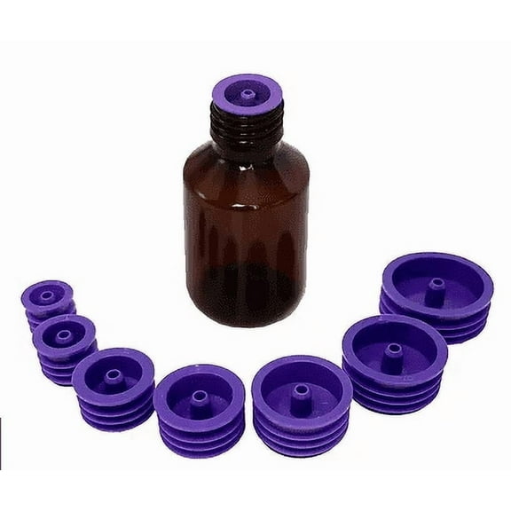 Vesco Medical ENFit Medicine Bottle Adapters - Size 1-7 (Assortment) - Pack of 7