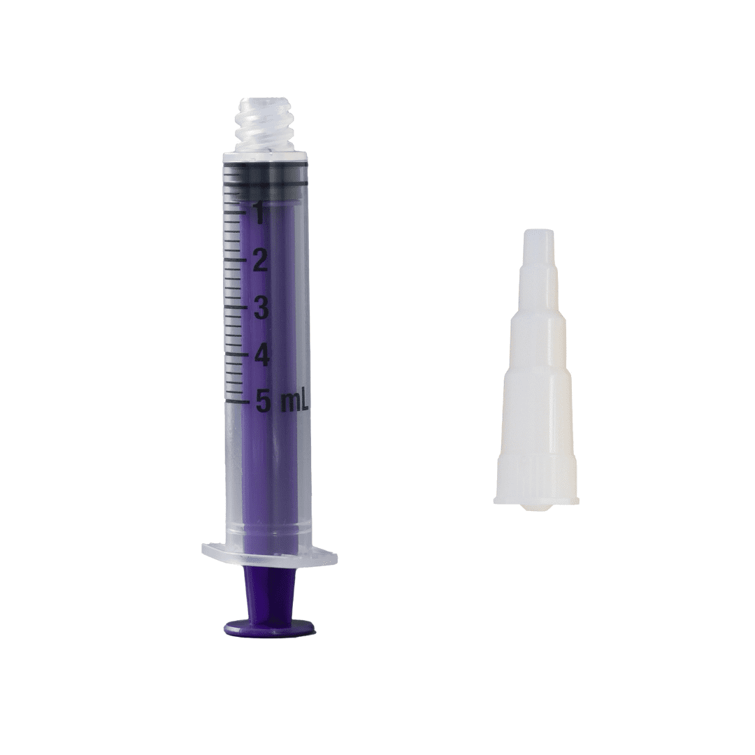 Vesco Medical ENFit Syringe 5ml with ENFit Transition Connector Tips - Pack of 30