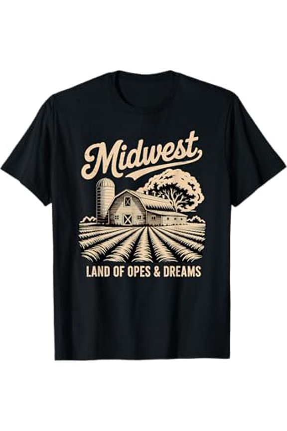 Vesco Midwest Land of Opes and Dreams, Rustic Farmhouse, Vintage T-Shirt