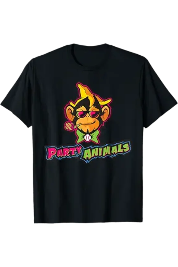 Vesco Party Animals Baseball Monkey T-Shirt