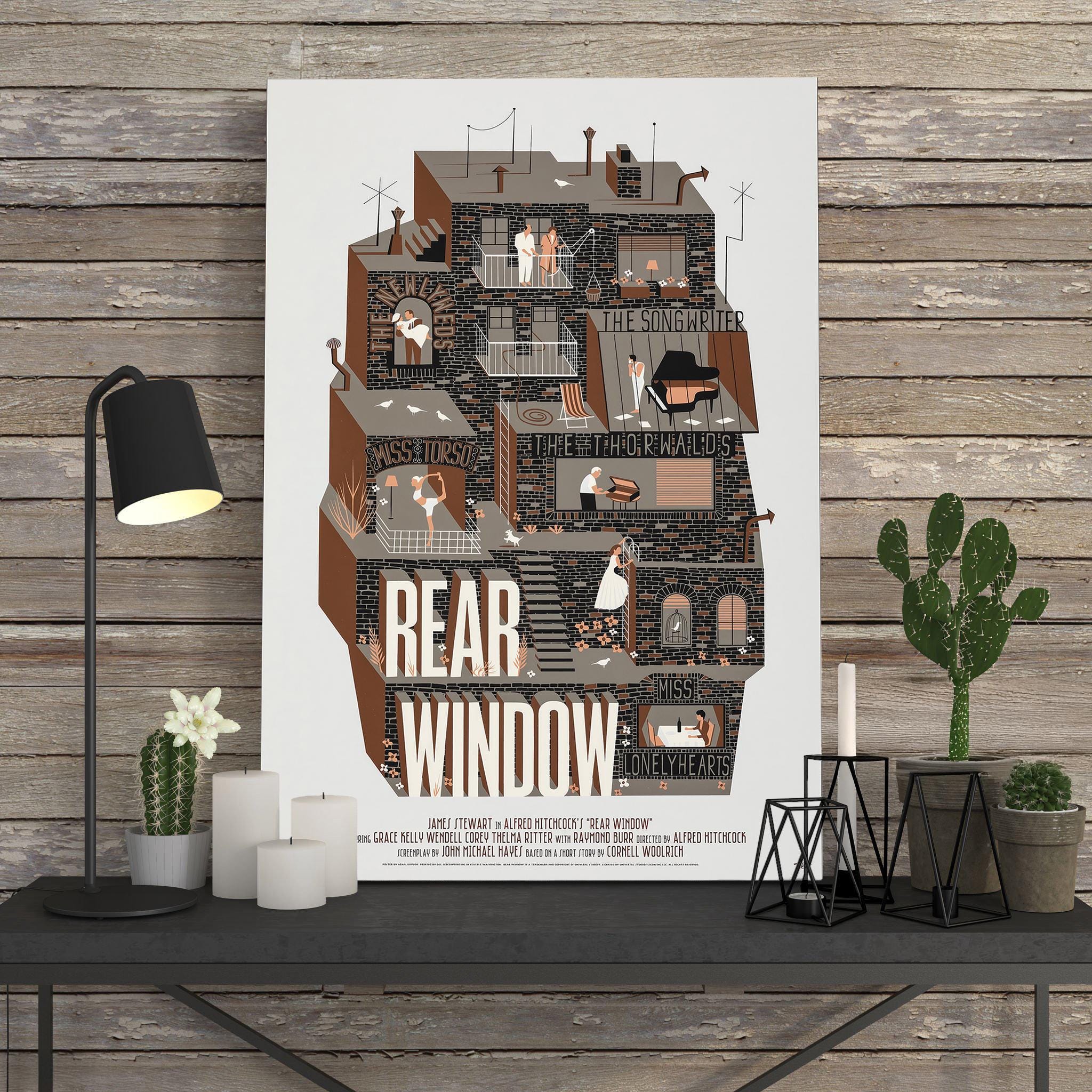 Vesco Rear Window Poster, Retro Wall Art Print, Collectible Home Decor ...