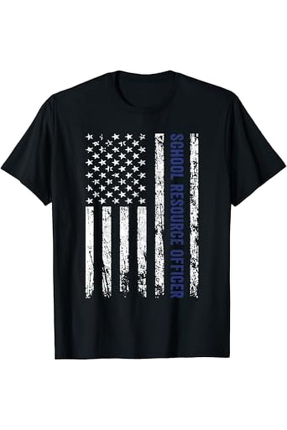Vesco School Resource Officer USA Flag T-Shirt