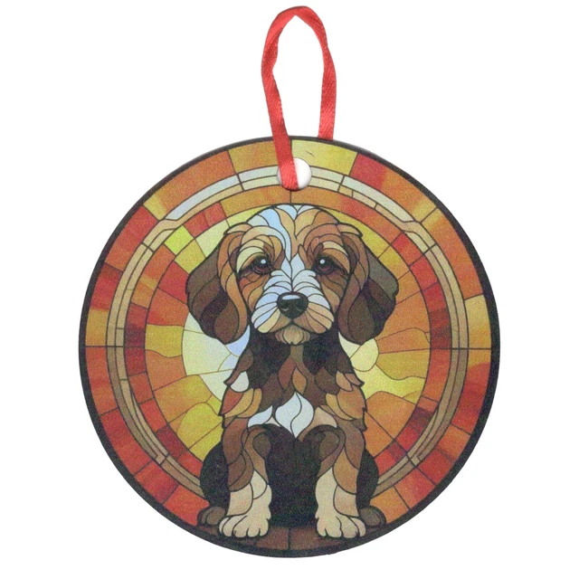 Vesco Toy Cockapoo Tan and Brown Sitting Ceramic Dog Ornament, 2PCS ...