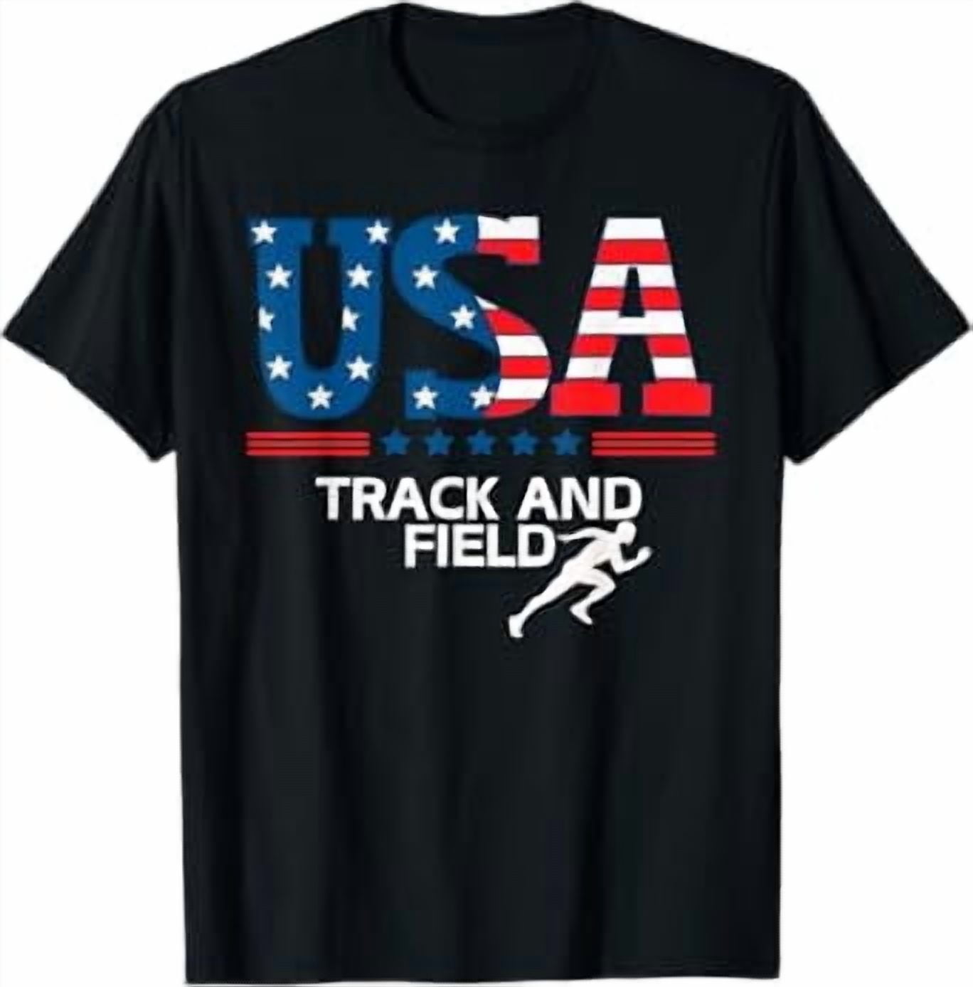 Vesco Track And Field United States Flag USA Sport Track And Field T-Shirt