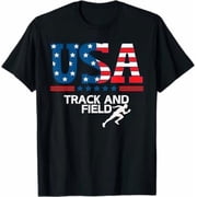 Vesco Track And Field United States Flag USA Sport Track And Field T-Shirt