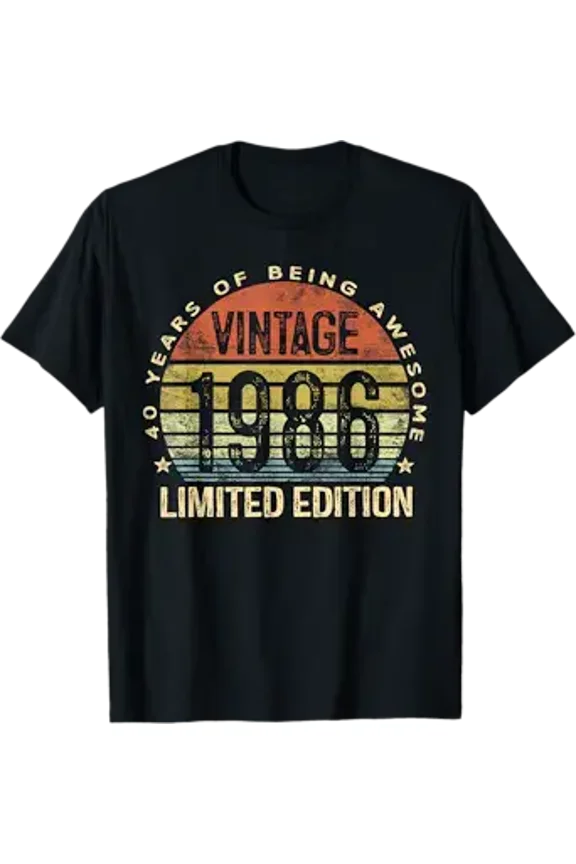 Vesco Vintage 1986 Edition 40-Year-Old 40th Birthday T-Shirt