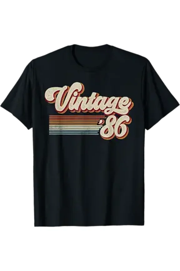 Vesco Vintage 1986 Retro Sunset Classic 40-Year-Old 40th Birthday T-Shirt