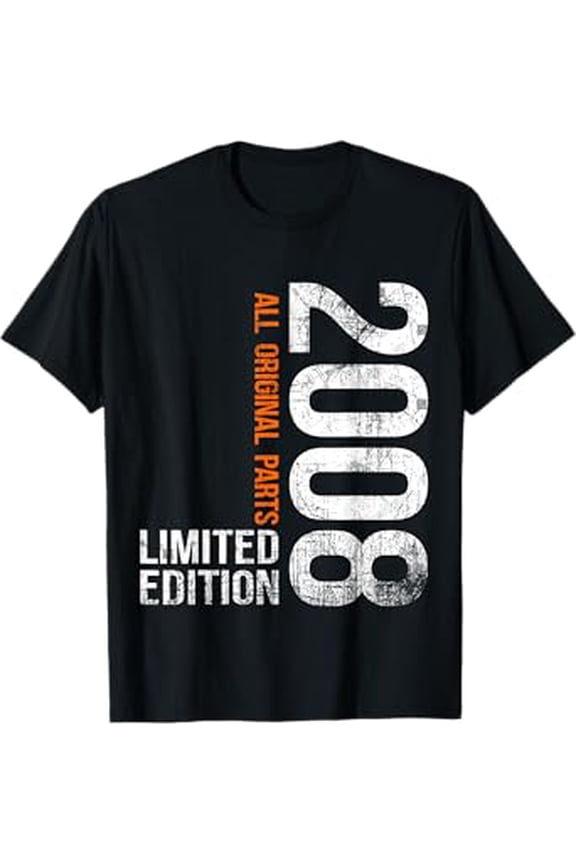 Vesco Vintage 2008 17th Birthday Gifts Boy Girl 17 Years Old T-Shirt