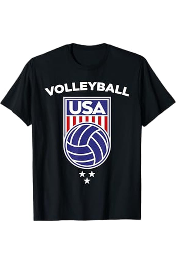 Volleyball Beach USA Flag Volleyball Team Player Girl Boy T-Shirt