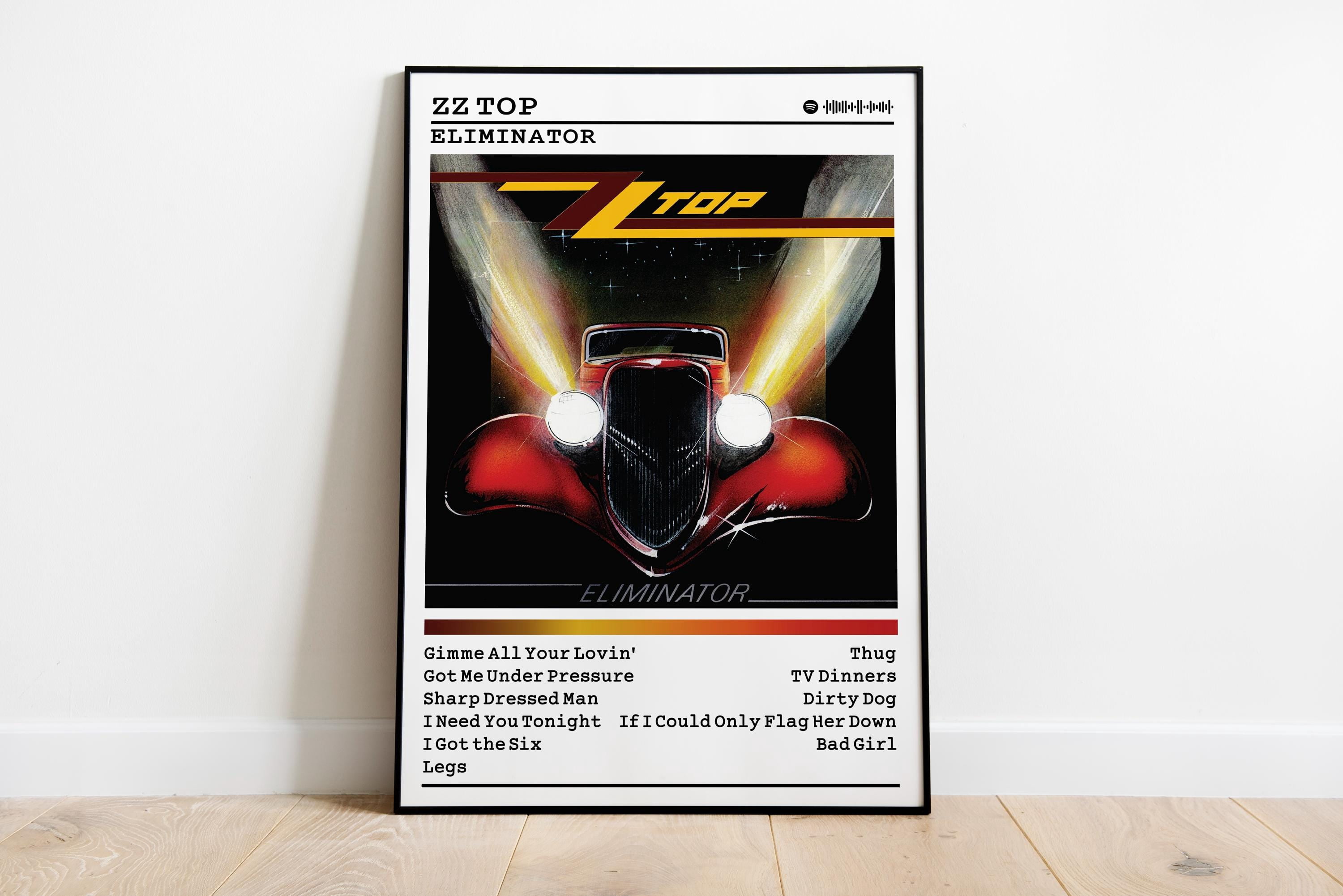 Vesco Zz Top Eliminator Album Poster Rock Music Wall Art UNFRAMED vesco-zz-top-eliminator-album-poster-rock-music-wall-art-unframed