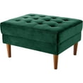 thumbnail image 1 of Vesgantti Large Ottoman, Tufted Coffee Table Ottoman for Living Room, Oversized Upholstered Velvet Ottomans Bench, 32 inch Ottoman Foot Rest for Bedroom, Green, 1 of 7