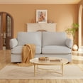thumbnail image 1 of Vesgantti Mid-Century Modern Linen Upholstered 3 Seater Sofa, Grey, 1 of 6