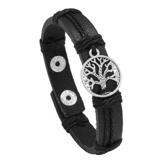 Veshon Cross Leather Bracelets Tree of Life Bracelet Black Basketball Bracelets Jewelry for Men Teenage and Boys