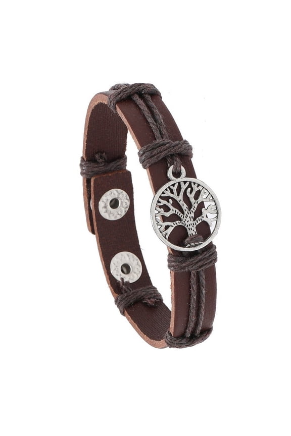Veshon Cross Leather Bracelets Tree of Life Bracelet Black Basketball Bracelets Jewelry for Men Teenage and Boys
