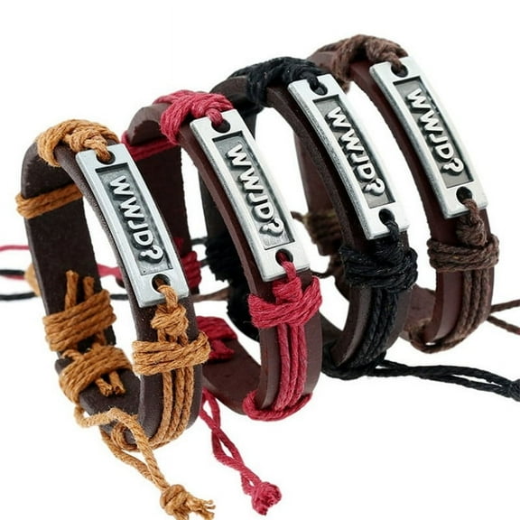 Veshon Leather Bracelets For Men, Teens and Boys, Perfect for Spiritual, Inspirational, Anxiety, and Sobriety Gifts