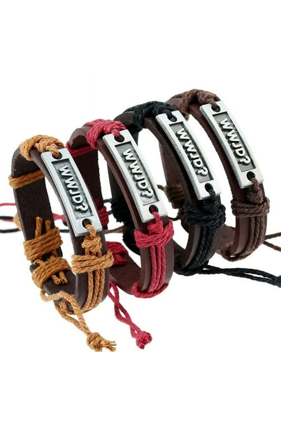Veshon Leather Bracelets For Men, Teens and Boys, Perfect for Spiritual, Inspirational, Anxiety, and Sobriety Gifts