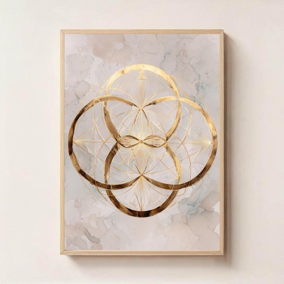 Vesica Piscis Sacred Geometry Spiritual Symbol Wall Art Poster UNFRAMED PAPER POSTER