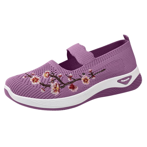 Orthopedic Shoes for Women, Women Wide Width Breathable Walking Comfortable Slip on Sneakers, Non Slip Food Service Lightweight Sneaker, Nurse Shoes Arch Support Sneakers