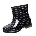 thumbnail image 1 of Veskora Waterproof Mid Rain Boot Short Rain Boots For Women Rubber Boots Rain Shoes Slip On Garden Boots Short Rain Boots Black 38, 1 of 5