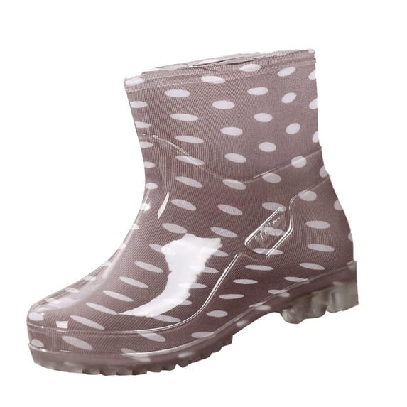 Veskora Waterproof Mid Rain Boot Short Rain Boots For Women Rubber Boots Rain Shoes Slip On Garden Boots Short Rain Boots Gray 41