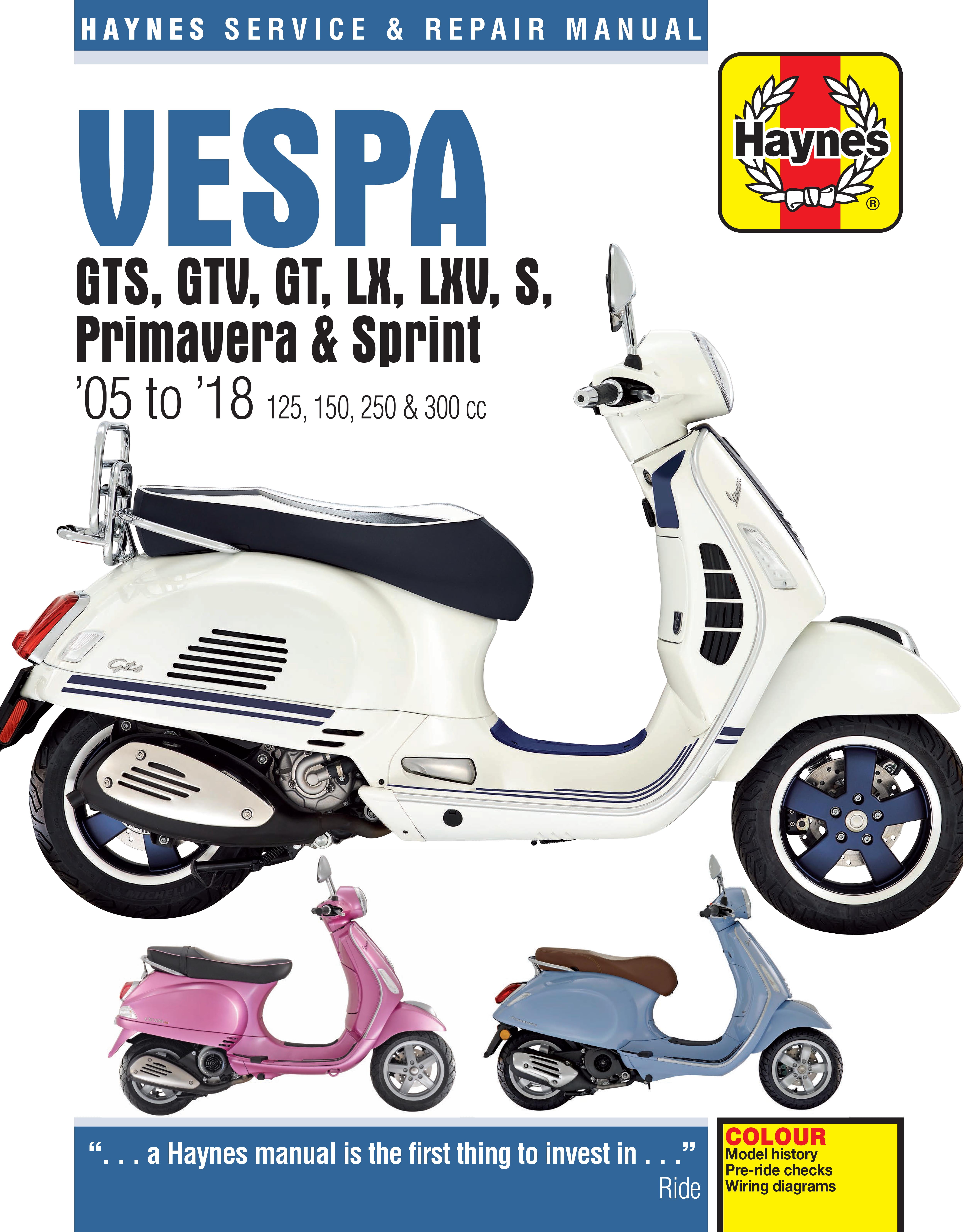 アクセサリー Vespa Scooters Owners Workshop Manual Vespa Repair Manual by Haynes - 1978-2017 - P/PX 125, 150