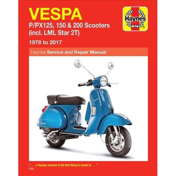 Pre-Owned Vespa P/PX 125, 150 & 200 (78-17) (Includes LML Star 2T) Haynes Repair Manual ^