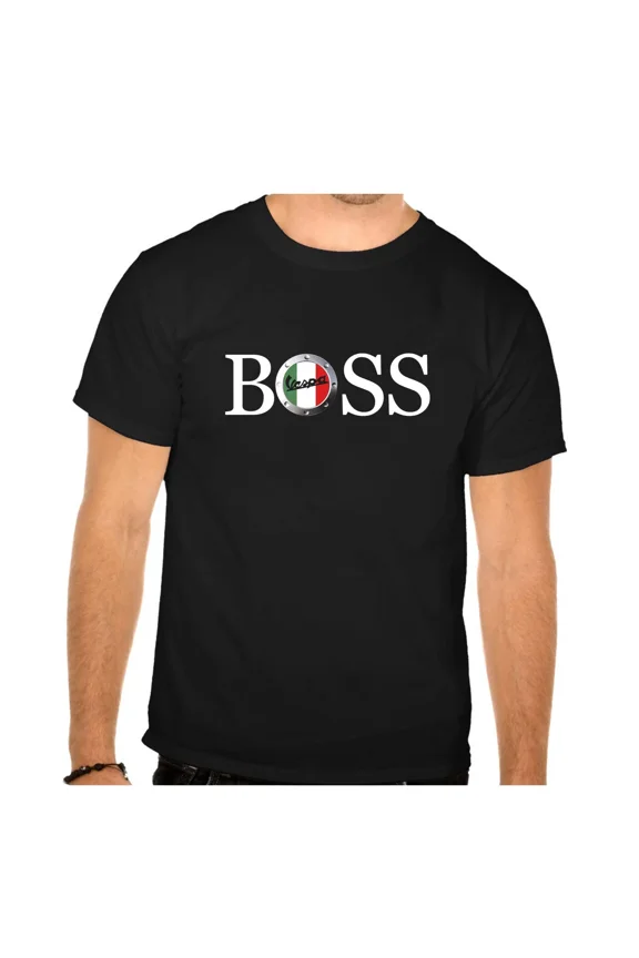 Vespa Scooter BSS Logo Auto Schwarz T-SHIRT -992
