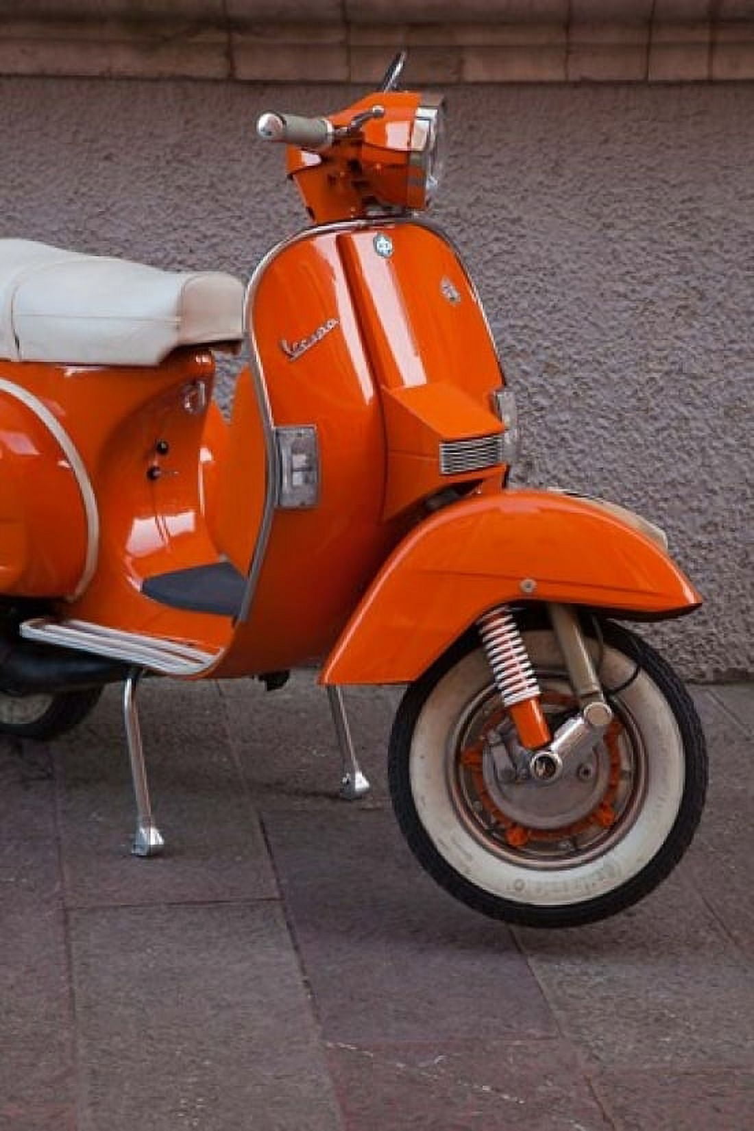 Vespa Scooter Llanes Spain Canvas Art - Walter Bibikow DanitaDelimont (18 x 24)