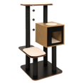 Vesper 48in Cat Tree & Condo Scratching Post Tower, Black