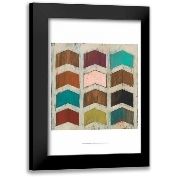 Vess, June Erica 11x14 Black Modern Framed Museum Art Print Titled - Chevron Matrix II