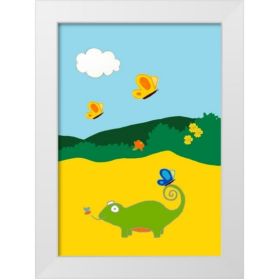 Vess, June Erica 11x14 White Modern Wood Framed Museum Art Print Titled - Jungle Jamboree Collection E