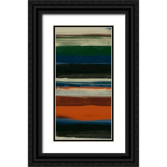 Vess, June Erica 11x18 Black Ornate Wood Framed with Double Matting Museum Art Print Titled - Lodge Strata III