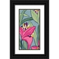 thumbnail image 1 of Vess, June Erica 11x18 Black Ornate Wood Framed with Double Matting Museum Art Print Titled - Tropical Mix II, 1 of 4