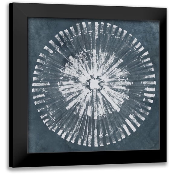 Vess, June Erica 12x12 Black Modern Framed Museum Art Print Titled - Batik Bullseye I