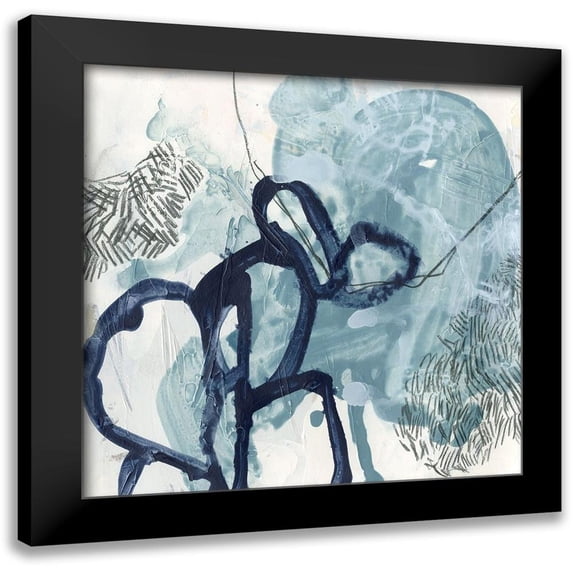 Vess, June Erica 12x12 Black Modern Framed Museum Art Print Titled - Blue Slate I