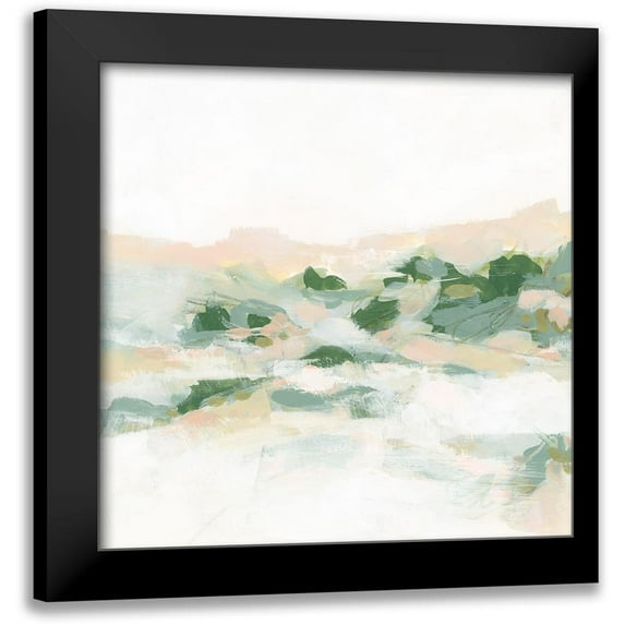 Vess, June Erica 12x12 Black Modern Framed Museum Art Print Titled - Blush Valley II