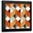 thumbnail image 1 of Vess, June Erica 12x12 Black Modern Framed Museum Art Print Titled - Chevron Illusion I, 1 of 5