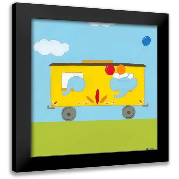 Vess, June Erica 12x12 Black Modern Framed Museum Art Print Titled - Circus Train III